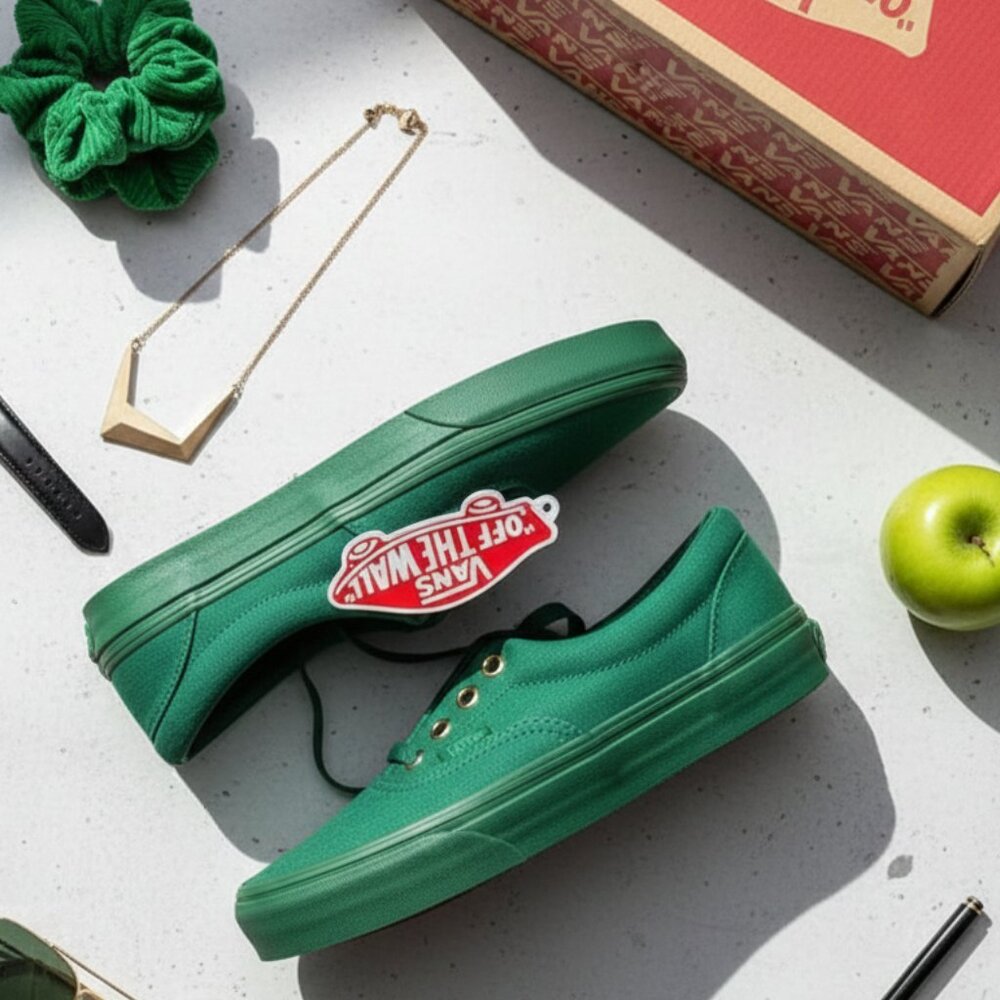 Vans Era Gold Mono Verdant Green Sneakers - 5